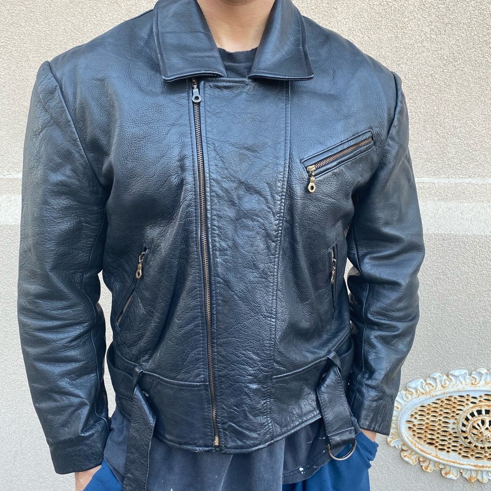 Black Leather Biker Jacket
